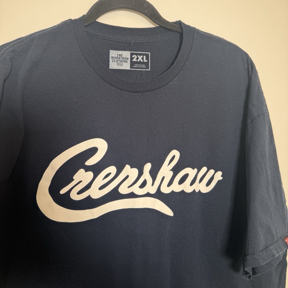 The Marathon Clothing Crenshaw Graphic T Shirt Blue TMC Nipsey Rap Mens 2XL - Picture 2 of 8
